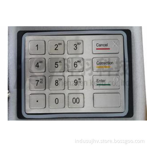 Stainless Steel Encrypted Pin Pad Waterproof PCI 1.3 For AT